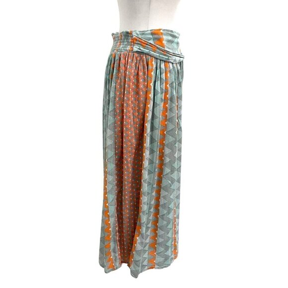 Anthropologie Feather Bone Boho Wide Leg Gaucho Culotte Pant Colorful size Small - Picture 4 of 9